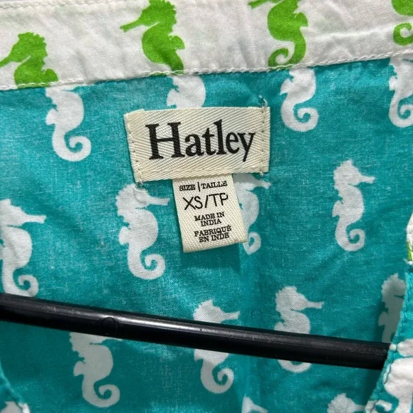 Hatley Teal & White Seahorse Tunic with Green Accents - Picture 4 of 4